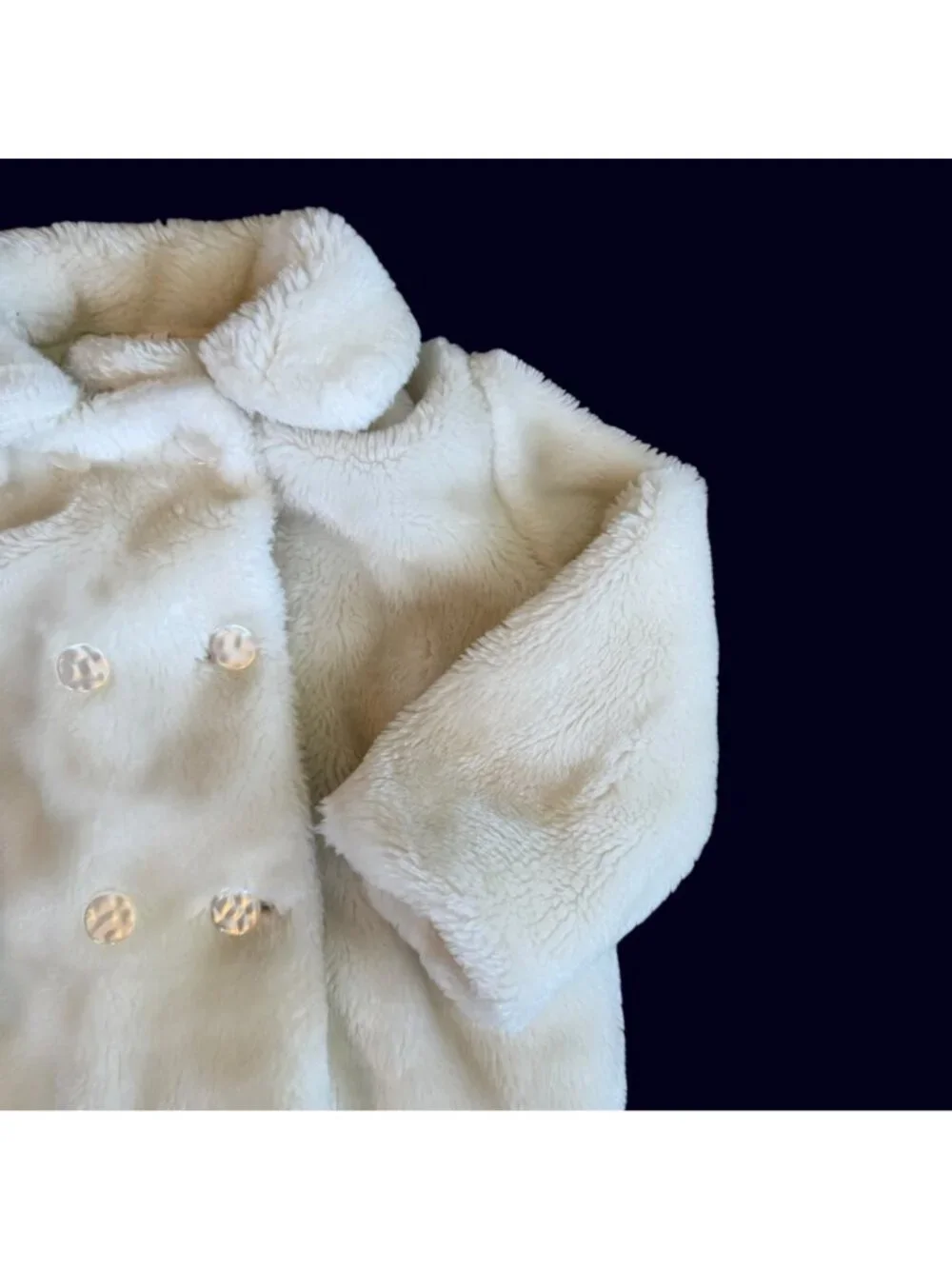 Vintage Weather Tamer White Faux Fur Regal Ethereal Coat 4T